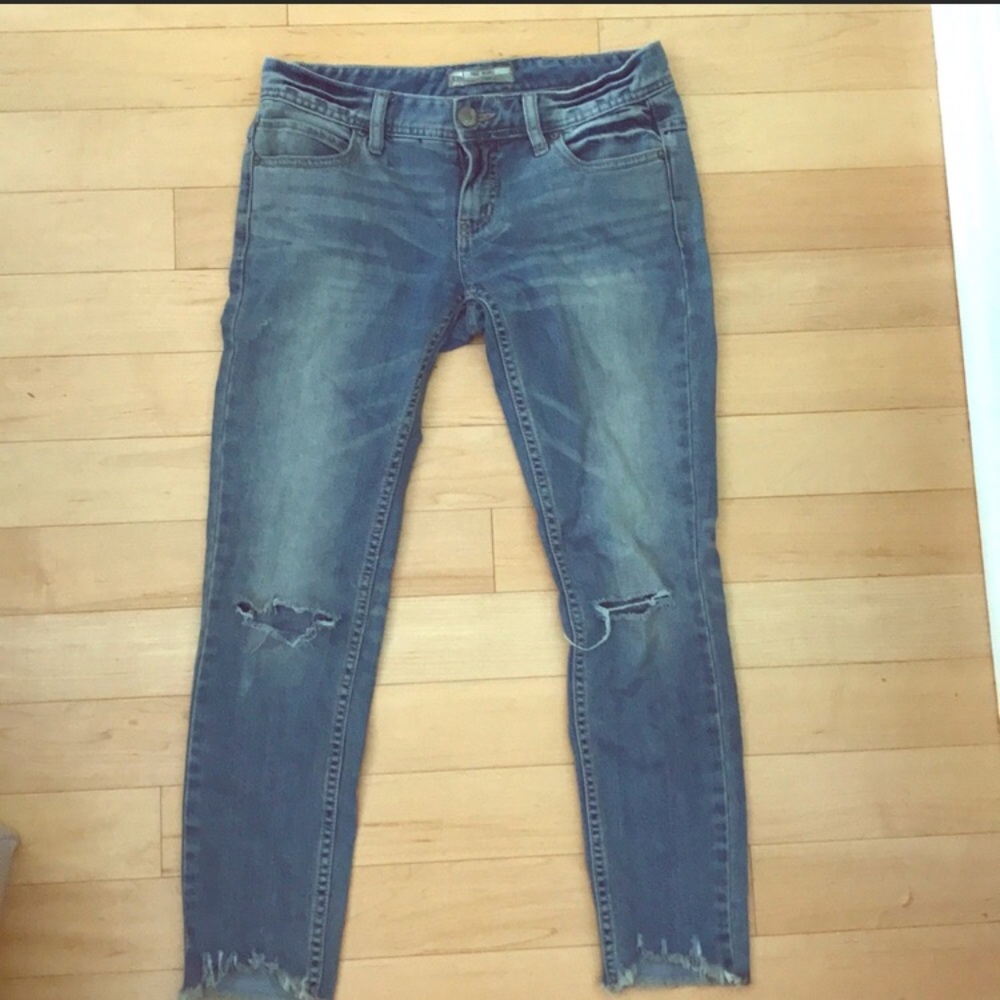 Free People ripped skinny jeans